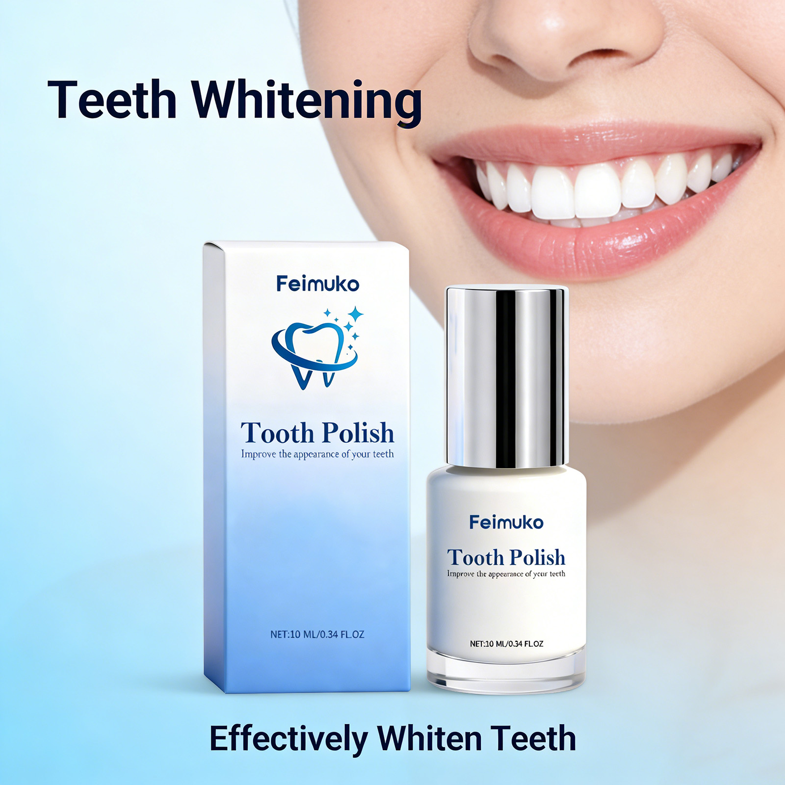 Teeth Paint Whitening - 10 мл отбеливающей краски для зубов