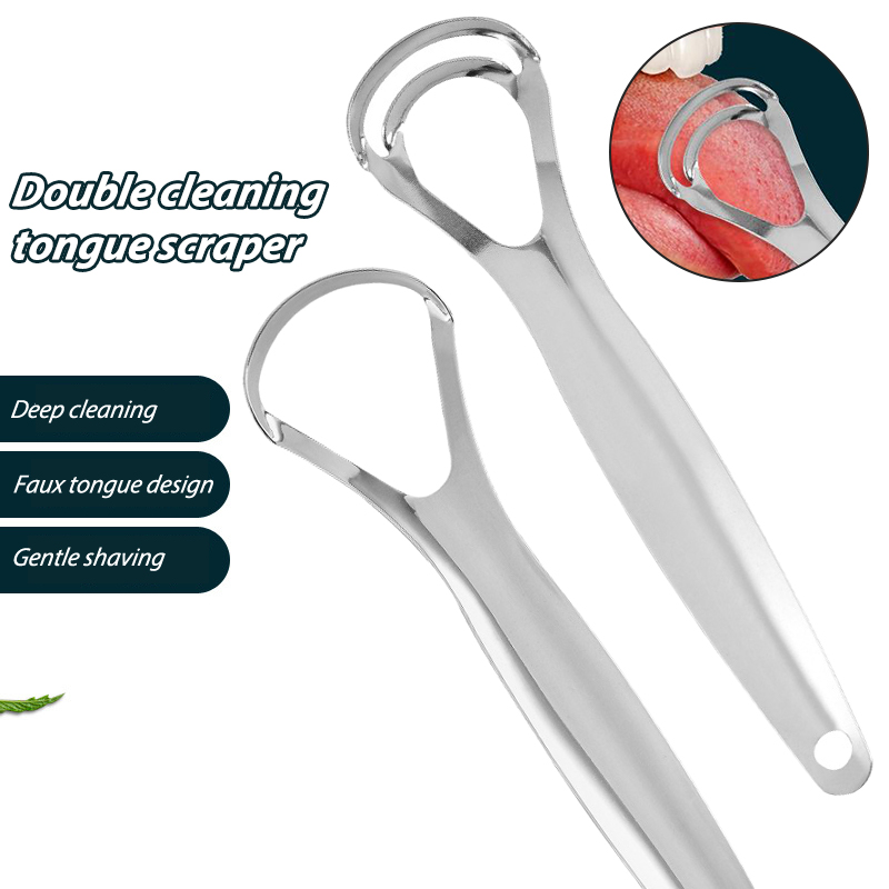 Tongue Scraper Metal - Скребок для языка из нержавеющей стали,