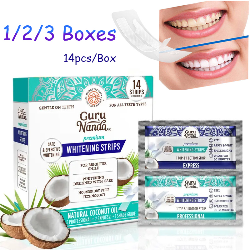 Teeth Whitening Oil Pulling - 14 шт./упак. Отбеливающие полоски для зубов