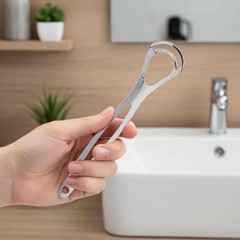 Tongue Scraper Metal - Скребок для языка из нержавеющей стали,