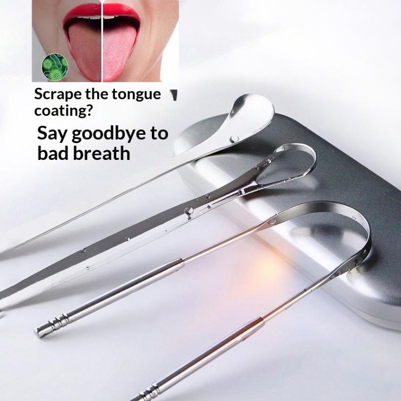Tongue Scraper Metal - Набор скребков для языка из нержавеющей