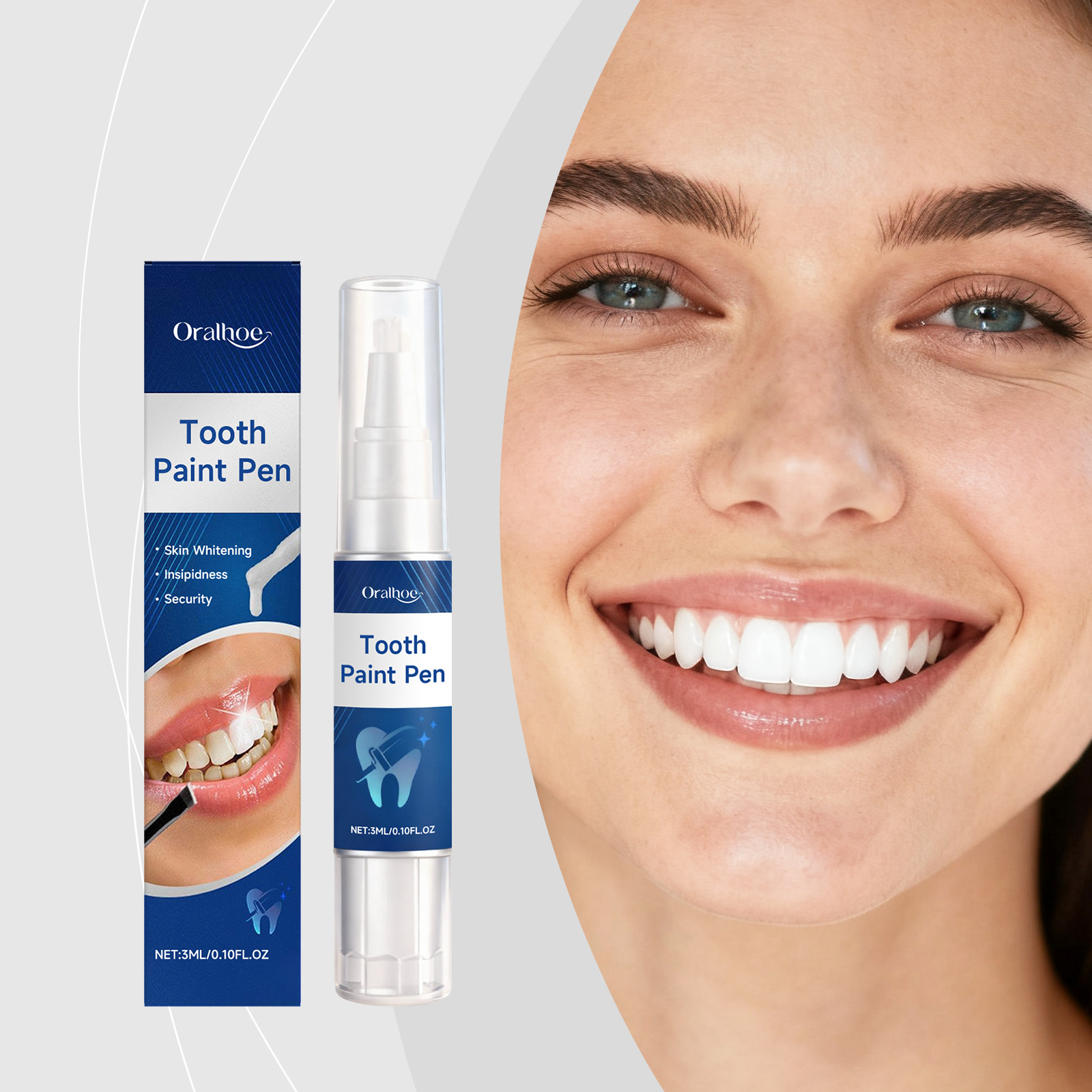 Teeth Paint Whitening - Карандаш для отбеливания зубов Oralhoe: портативный,