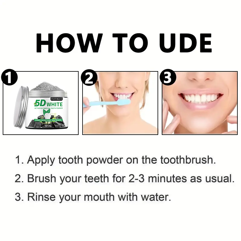 YUlTlKUE 5D White Activated ch – обзор и цена Whitening Powder Activated