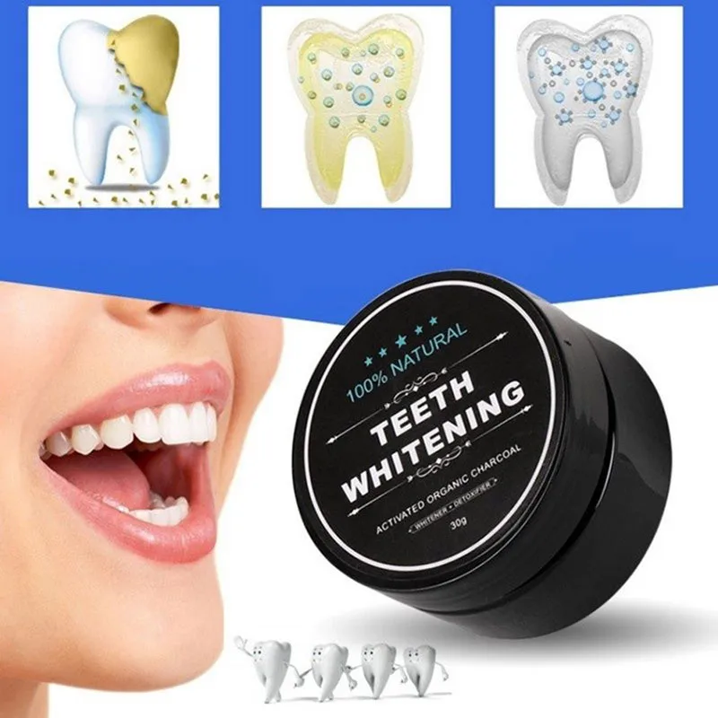 30 г отбеливающий зубной порош – обзор и цена Whitening Powder Activated