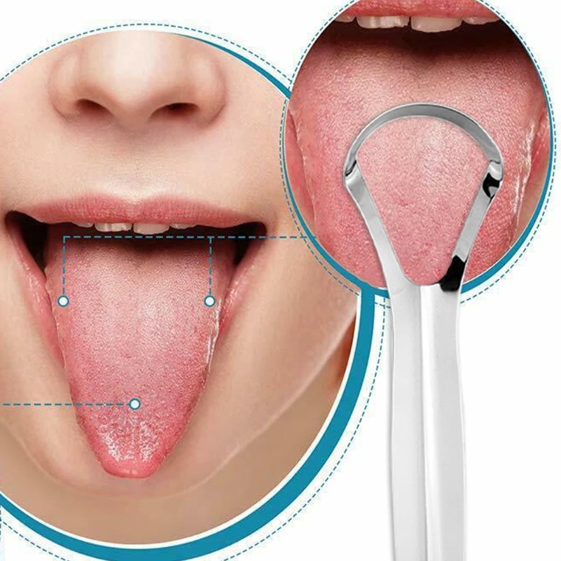 Чистый скребок для языка, сред – обзор и цена Tongue Scraper Metal