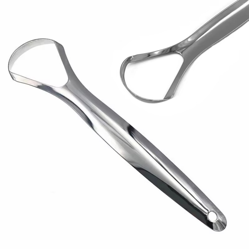Чистый скребок для языка, сред – обзор и цена Tongue Scraper Metal