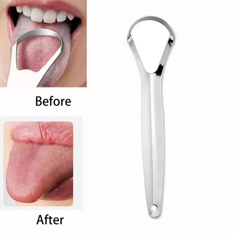 Чистый скребок для языка, сред – обзор и цена Tongue Scraper Metal