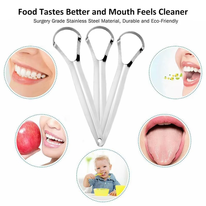 Чистый скребок для языка, сред – обзор и цена Tongue Scraper Metal