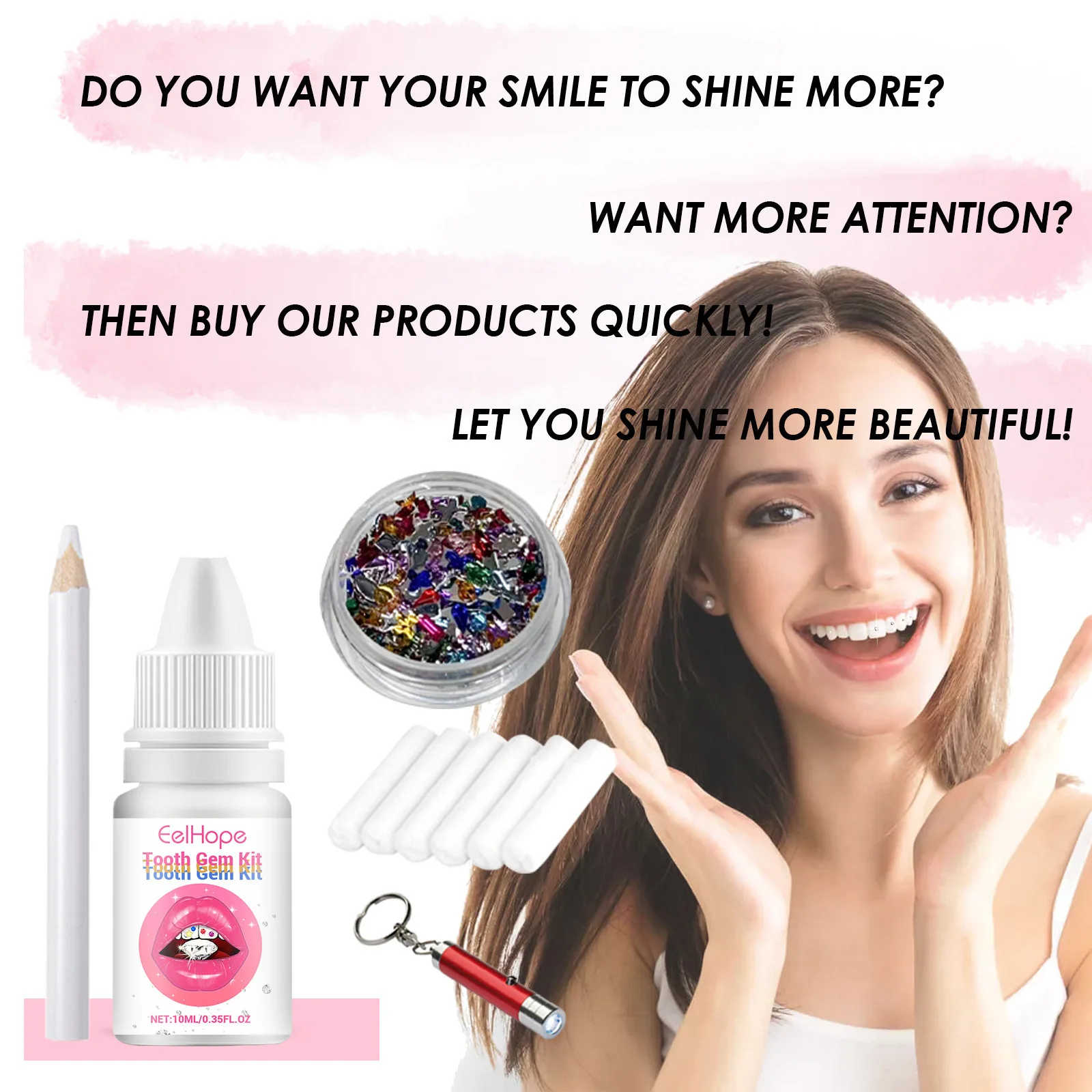 Набор для украшения зубов: DIY – обзор и цена Teeth Whitening Light Kit