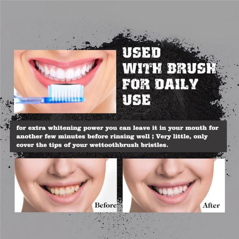 Пищевой порошок для зубов, дре – обзор и цена Whitening Powder Activated